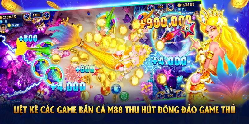 Liệt kê các game bắn cá M88 thu hút đông đảo game thủ